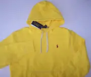 NWT Polo Ralph Lauren LEMON RIND YELLOW Fleece Hoodie Sweatshirt Men M RED PONY