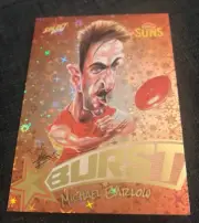 2018 AFL Select Footy Stars Orange Starburst MICHAEL BARLOW Suns SP29 Starter
