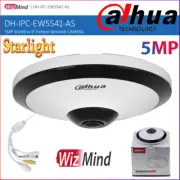 Dahua IPC-EW5541-AS 5MP Starlight AI Fisheye Panoramic PoE WizMind IP Camera Mic