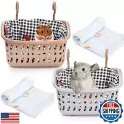 DEAYOU 2 Pack Rat Hammock for Cage, Chew Proof Small Animal Hanging Basket Be