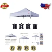 10x10 Waterproof Canopy Replacement Top - Includes 4 Weight Bags for Stability