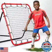 Soccer Rebounder Kickback Football Rebound Net (Adjustable Angle) Portable Ea