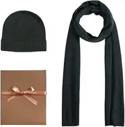 [EURKEA] Men's 100% Merino Wool Scarf, Beanie Hat Gift Box Set