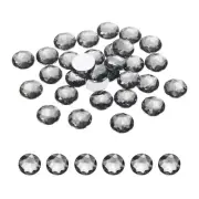 50Pcs Flat Back Round Acrylic Rhinestones 16mm Grey Crystal Rhinestones