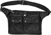 Hairdressing Pouch Belt for Barber Scissors Multi Functional Canvas Hair Cutting Tools Holder Bag Leopard Durable Scissors Waist Bag for Stylists and Barbers