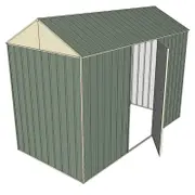 Build-a-Shed 1.5 x 3 x 2.3m Single Hinged Side Door Gable Shed - Green