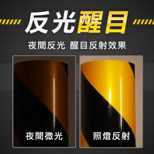 【冠和工程】斑馬線膠帶 黑黃膠帶 反光貼條 安全警示貼紙 地板地面膠帶 TBY2046-F(警戒地標貼 交通反光膜)