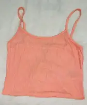 Cotton On Maggie Crop Cami Top Women's Small Apricot Tint Scoop Neck Sleeveless