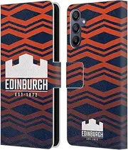 Head Case Designs Officially Licensed Edinburgh Rugby Pattern Gradient Graphics Leather Book Wallet Case Cover Compatible with Samsung Galaxy A15