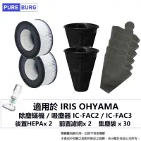 在飛比找momo購物網優惠-【PUREBURG】適用IRIS OHYAMA除塵蟎機吸塵器