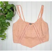 Charlotte Russe Light Peach Crop Top Size Small