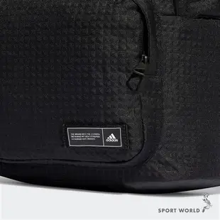 Adidas 後背包 雙肩 方形格 黑【運動世界】HY0749