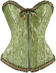 [KissDate] Women's Palace Corset, Breast Lifting and Tummy Controlling Corset (Green,Medium)