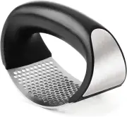 Garlic Press Rocker, Stainless Steel Ginger Crusher Squeezer Kitchen Tool, Profe
