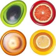 Silicone Fruit Storage Box,Reusable Silicone Fruit and Vegetable Storage Containers for Fridge,Ideal for Garlic,Onions,Lemons and Potatoes,Set of 4