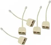 SHINEOFI 5Pcs Male to Female Adapter Telephone Splitter for Landline Phones Connects Fax Answering Machine Easy Install Durable Compatible with Standard Phone
