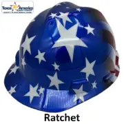 MSA Freedom Series Cap Style Hard Hat Ratchet Suspension - Stars and Stripes