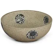 US Seller - 16in Blue and White Ball Motif Green Oriental Porcelain Basin
