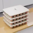 Egg Storage Box Fully Enclosed Container Large-capacity Stackable Tray with Lid