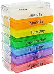 2x Daily Pill Box Pill Organizer Monthly Pill Case 7 Day 28 Grids