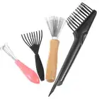 4Pcs Rake Remover Brush Cleaner Tool for Home Removing Cleaning Hairbrush