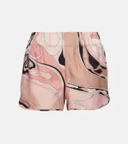 [Pucci] Pucci Orchidee silk twill shorts AU 12 pink