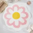 Flower Bath Mat, Light Pink Bathroom Rug, Beauty Bath Mats, Ultra Soft Microf...