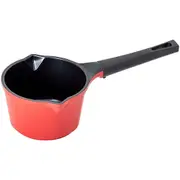 Avanti 14cm Mini Milk Pan Non-Stick Cookware Round Saucepan w/ Handle/Spout Red