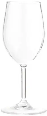 Alibi Wine Glass for Restaurants Catering Kitchens Plastic 8 Ounces Clear