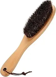 Clothes Brush, Garment Brush Lint Remover Brush with Genuine Soft Horsehair and Wooden Handle for Coat Men Suits Shoes Clothing Carpet Furniture Sheets Bedspread