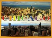 Postcard IL: Chicago, Downtown. Illinnois ( Large format 6.7x4.6"/ 17,0x11.7cm)