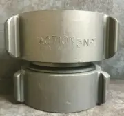 Aluminum Fire Hose Thread Adapter, 2.5" F.NST Swivel x 3" F.NPT Rocker Lug