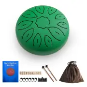 6-Inch Steel Tongue Drum 11 Notes Handpan Drum C with Drum Mallet H1Y1