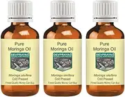 Pure Moringa Oil (Moringa oleifera) Natural Therapeutic Grade Cold Pressed (Pack of Three) 100ml x 3 (10 oz)