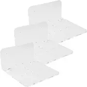 Angoily 3pcs Clear Acrylic Wall Mount Shelf for Monitors & Speakers Floating Wall Shelves for Security Cameras Wall Shelf Camera Mount Bracket