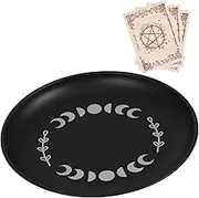 BESTOYARD Altar Plate Candle Tray Stainless Steel Decorative Storage Plate for Tealight Candles Elegant Design for Home Meditation and Ceremonial Use and Multipurpose