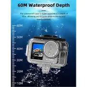 60M Waterproof Case Underwater Diving Shell For DJI OSMO Action4/Action 3 Camera