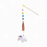 在飛比找momo購物網優惠-【ZippyPaws】逗貓棒-粉紅獨角獸(貓咪玩具 寵物玩具