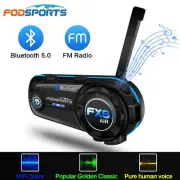 FX8 Air 4 Way Intercom Motorcycle Bluetooth Helmet Headset 3 Sound Effects FM AU