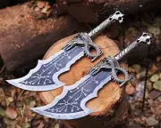 Custom Handmade Axe GOW With Leather Sheath