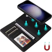 [Umlovecase] for Samsung S23 FE 5G Case,for Galaxy S23 FE 5G Wallet Case,2 in 1 Detachable Wallet Phone Cover[RFID Blocking] PU Leather Flip Kickstand Shockproof Protective Phone Cover-Black