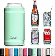 DUALIE 3 in 1 Insulated Can Cooler - Universal Size for 12 oz Cans, Slim Cans, and Bottles - 10+ Colors Available