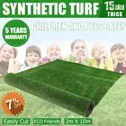 2x10m Artificial Grass Synthetic Turf Green Plastic Fake Plant Lawn Mat Flooring