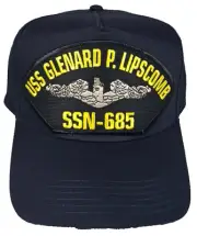 USS GLENARD P. LIPSCOMB SSN-685 SHIP HAT - NAVY BLUE - Veteran Owned Business