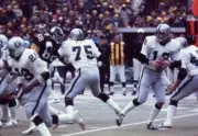 Oakland Raiders quarterback Ken Stabler in action drops back to pa- Old Photo