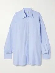 [Marie Adam-Leenaerdt] Marie Adam-Leenaerdt - Oversized Cotton-poplin Shirt - Blue - FR 34 FR 34 Blue