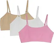 [F.P.L] Girls Training Bra, Girls Sports Bra with Stretch Cotton Bralette Adjustable Seamless Bra Straps(6-16)