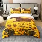 Bedding Set Queen Size Galloping Horse Duvet Cover for Boys Girls