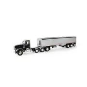 ERTL 1/16 Big Roads Black Peterbilt Model 367 with Grain Trailer and Lights &...