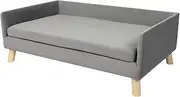 PaWz Pet Sofa Bed Dog Warm Soft Lounge Couch Soft Removable Cushion Chair Large, Plush Removable Seat Cushion Dog Sofa Bed, Dog Cat Sofa Bed with Elevated Legs, Modern Design Pet Sofa Bed, Grey